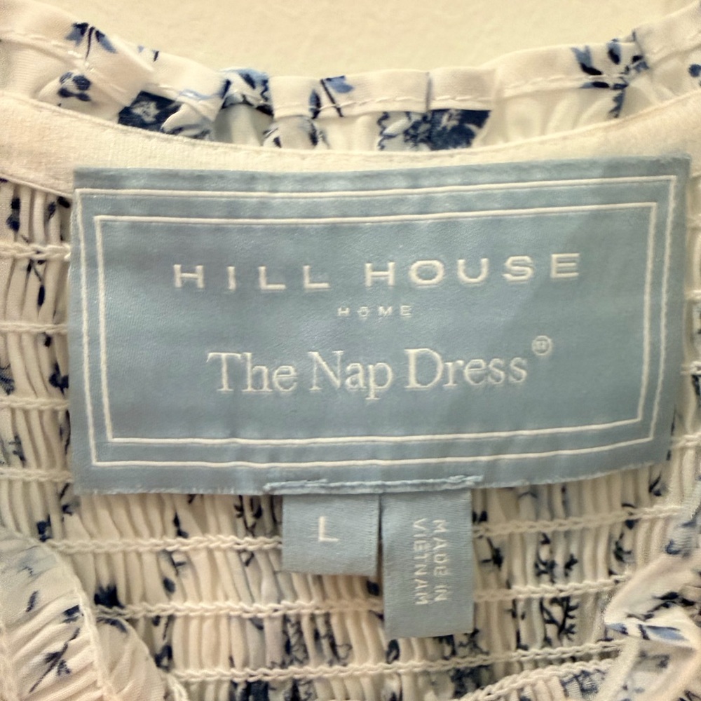 Hill House Home Louisa Nap Dress Blue Vine Stripe - Picture 3 of 3